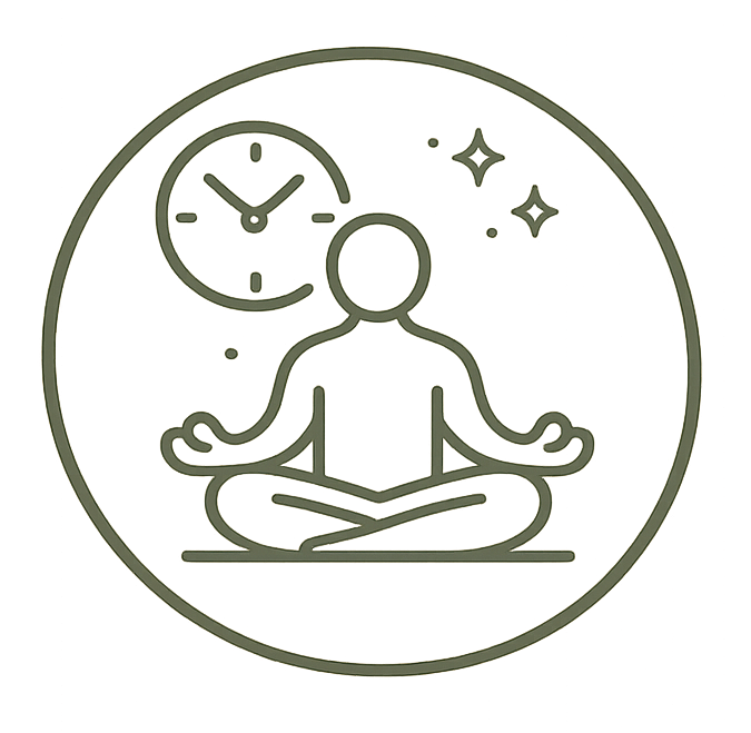 Icon für Stressmanagement mit Meditation, Achtsamkeit und innerer Balance